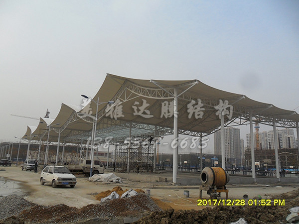 江蘇洪澤中學門球場膜結(jié)構(gòu)現(xiàn)場、5