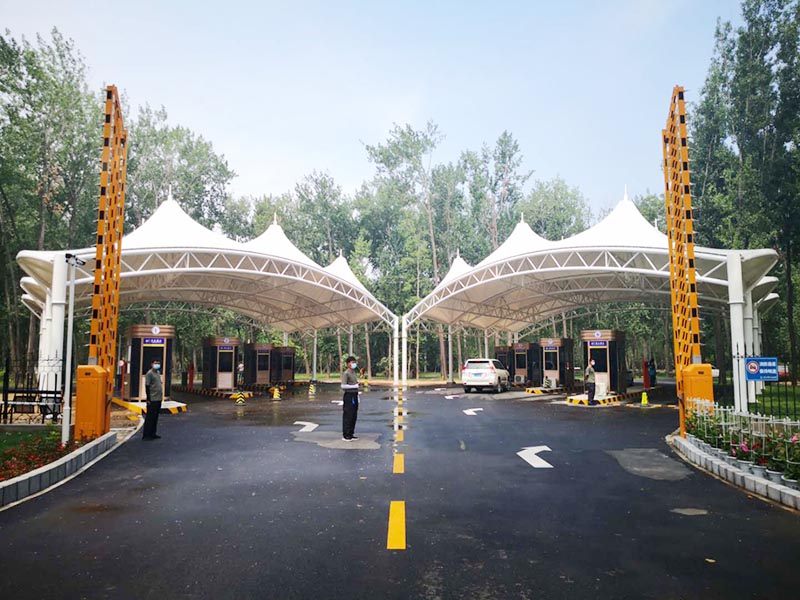 秦皇島野生動物園大門景觀膜結構